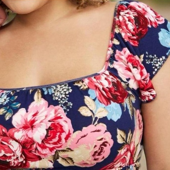 TORRID Super‎ Soft Square Neck Cinched Waist Babydoll Tank NWT Size 3X - Picture 3 of 11